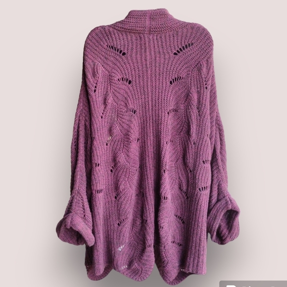 Maurices Purple Chunky Cardigan Plus Sz 1X - Picture 3 of 5